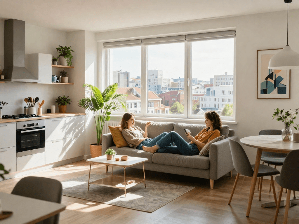 monteurzimmer mieten hannover - Komfortables und modernes Apartment mit schönem Stadtblick für Kurzaufenthalte.