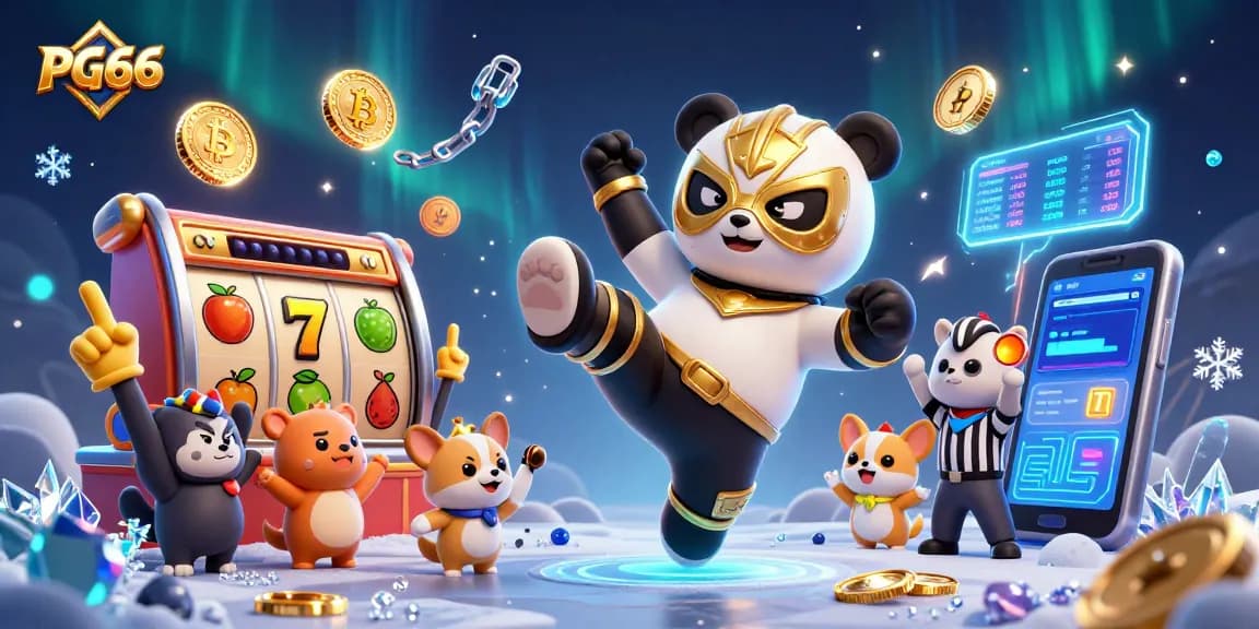 Engage in thrilling gameplay with PG66, featuring vibrant slot machine action and colorful characters.