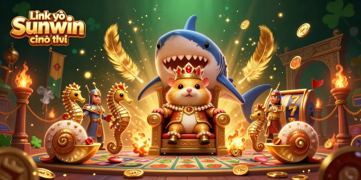 Win big at Link vào Sunwin chính thức with this vibrant 3D illustration of an engaging casino scene.