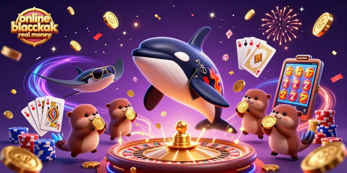 Win big at online blackjack real money tables with energetic 3D casino characters!