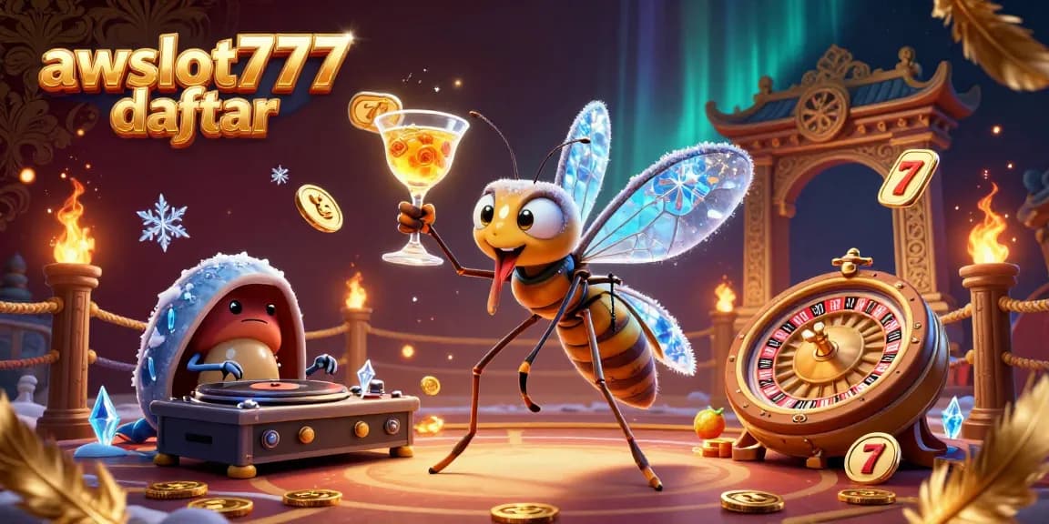 Join the excitement of awslot777 daftar with a vibrant 3D casino illustration featuring unique characters.