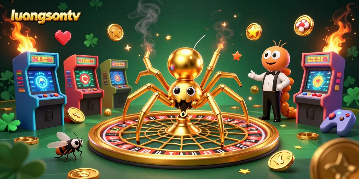 luongsontv offers an engaging gambling experience with a lively cartoon scene emphasizing roulette betting.