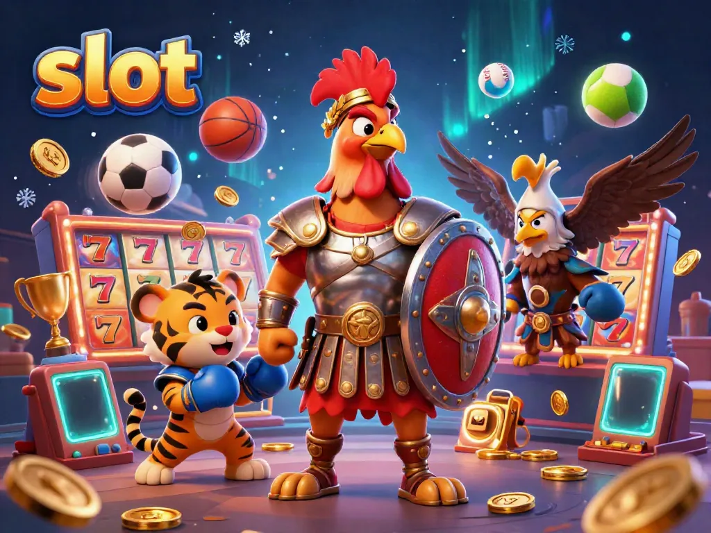 Engage in thrilling slot adventures with vibrant 3D characters and elements showcasing excitement.