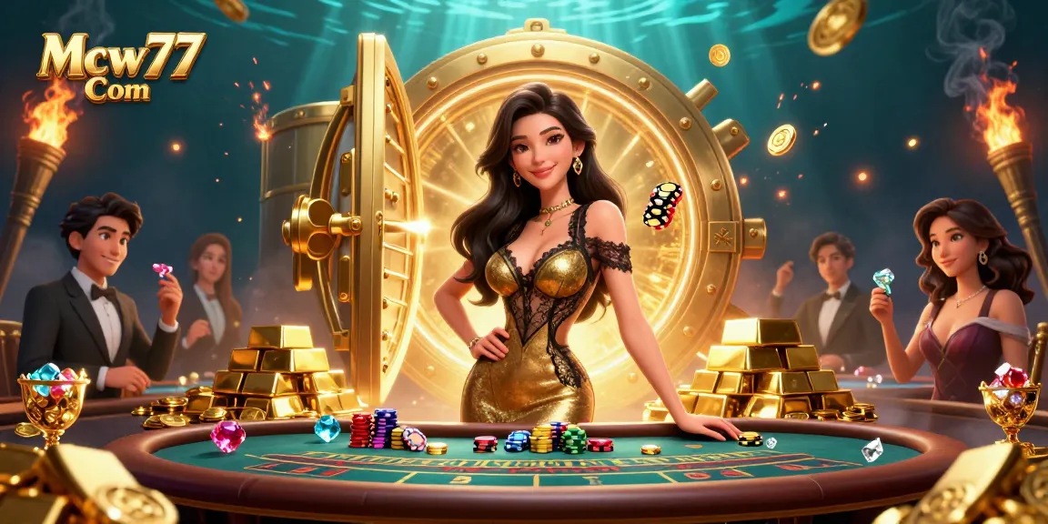 Engage in thrilling play at Mcw77 Com with high-stakes baccarat and golden casino chips.