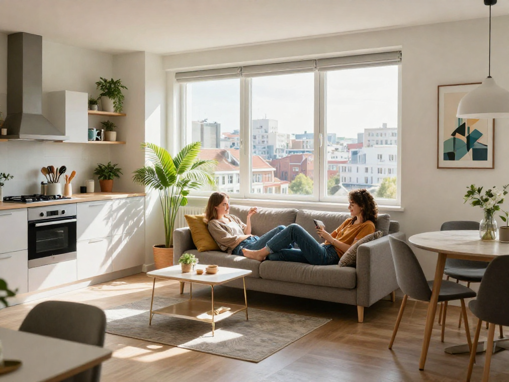 monteurzimmer mieten hannover - Komfortables und modernes Apartment mit schönem Stadtblick für Kurzaufenthalte.