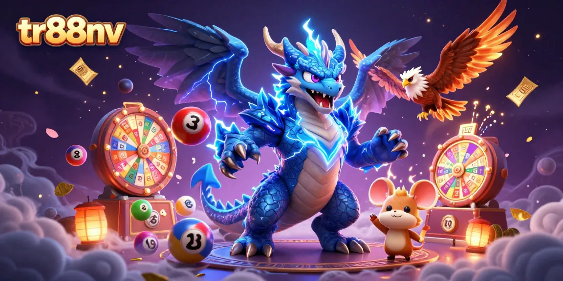 Experience thrilling moments at tr88nv with colorful games and dynamic characters in a vibrant casino scene.