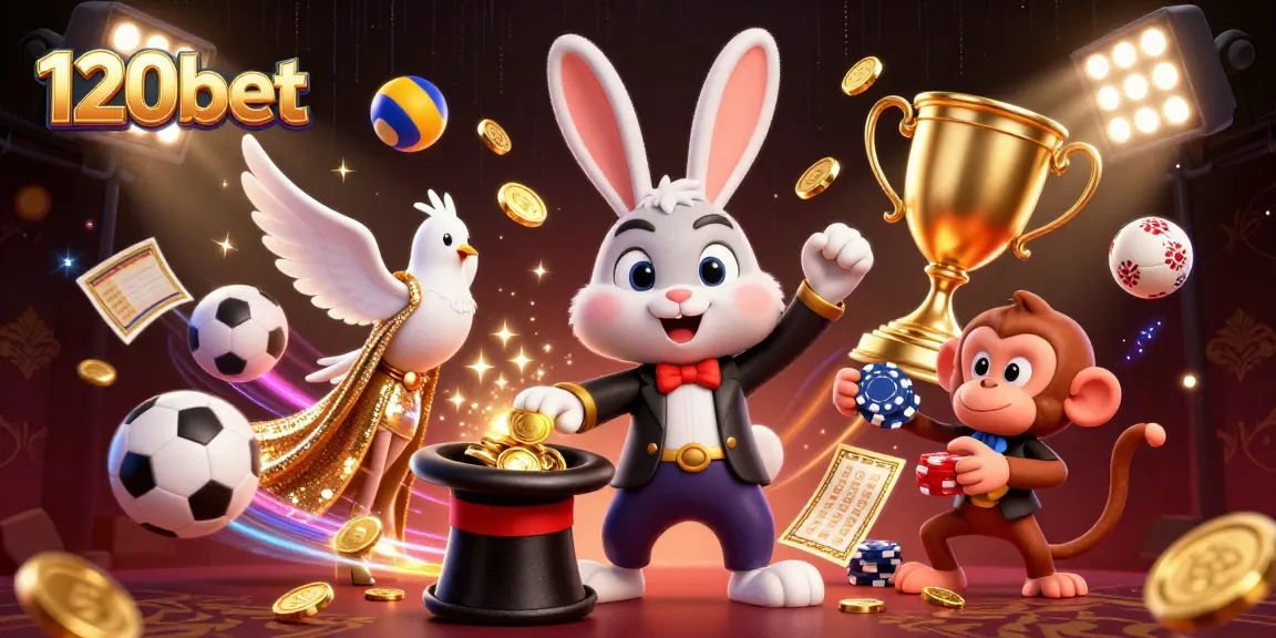 Engage with thrilling sports betting action at 120bet with sparkling gold coins and dynamic gameplay elements.