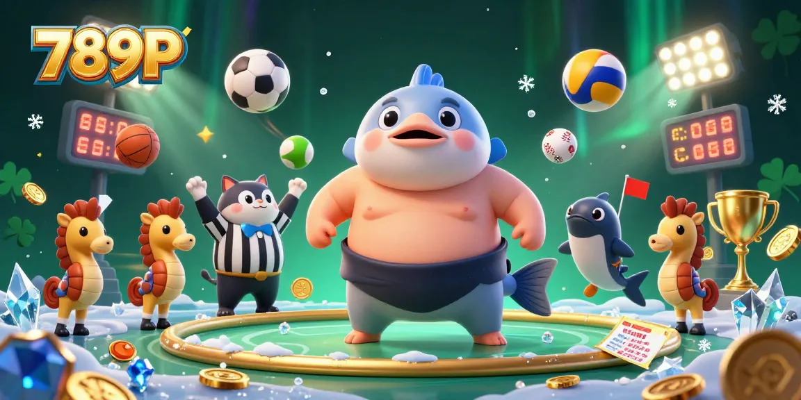 Experience the excitement of 789P with a vibrant underwater casino scene featuring dynamic sports elements and a whimsical setting.