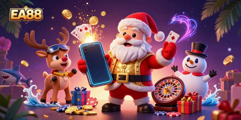 Join Santa and friends at EA88 as they celebrate with vibrant slot games and festive winnings!