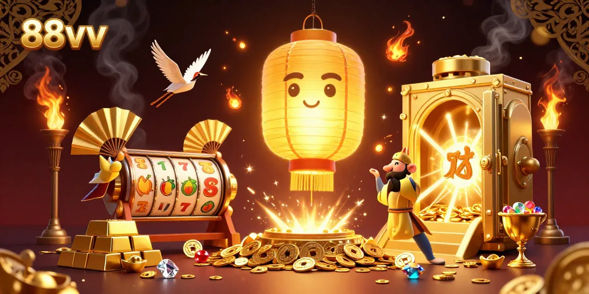 Engage in thrilling slots action with 88vv, featuring lucky symbols and golden treasures