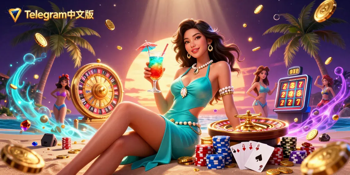与Telegram中文版互动,在充满活力的赌场场景中赢得胜利,展现迷人的女性和动态游戏。