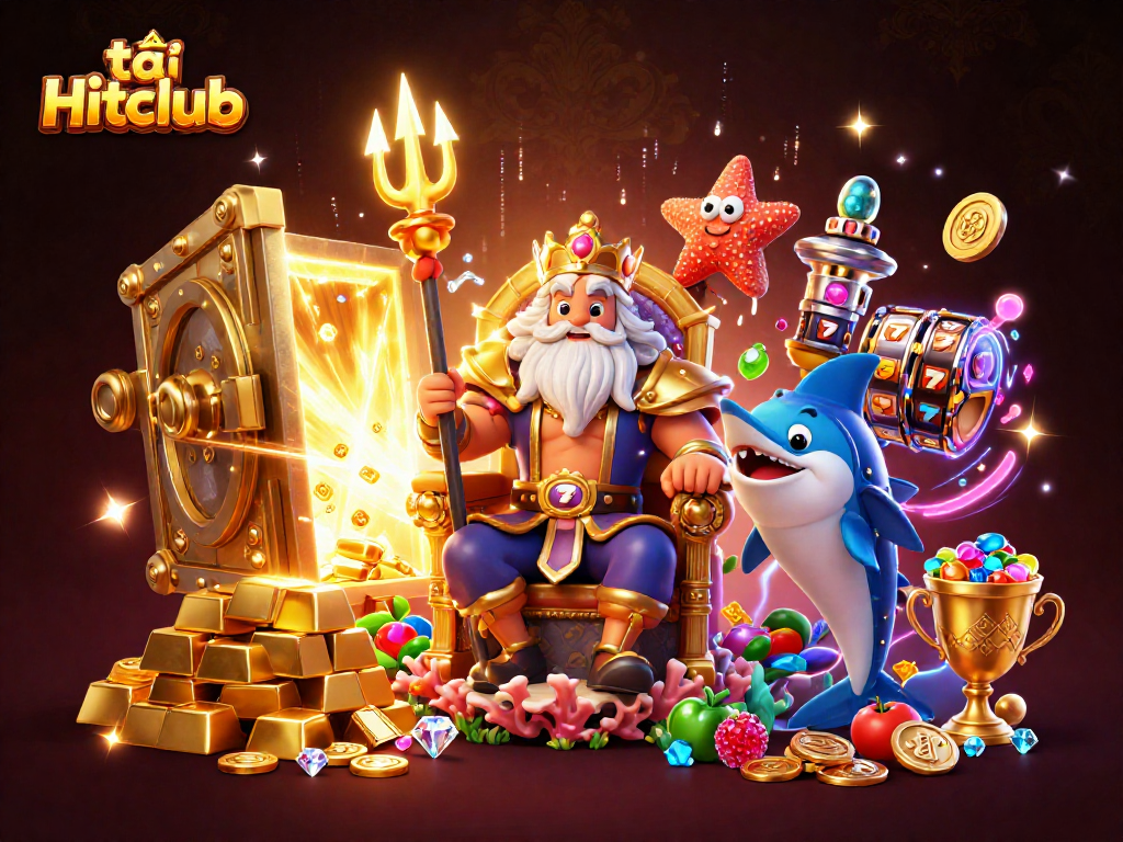 Engage with tải Hitclub by enjoying slots surrounded by Neptune and treasure in an exciting 3D scene.