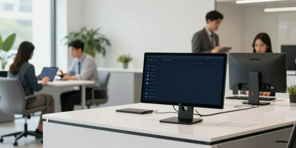 Immobilienmakler Ravensburg im modernen Büro mit Immobilienübersicht und Marktanalyse.