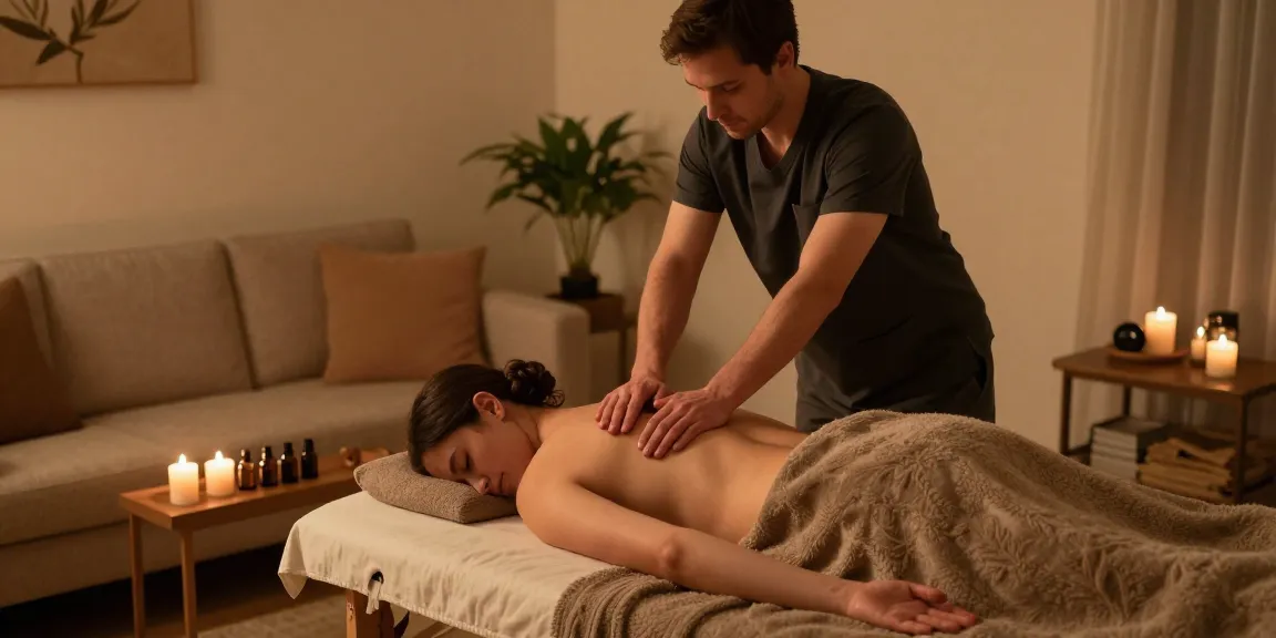Experience a relaxing 은평구출장마사지 session in a cozy atmosphere, highlighting soothing massage techniques.