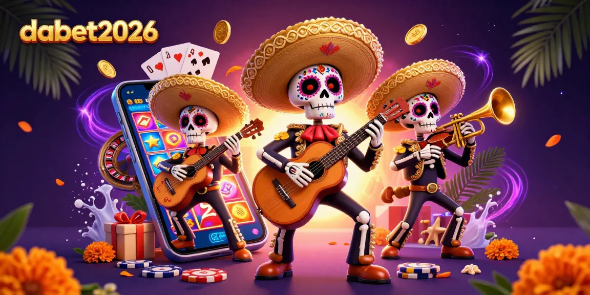 Experience the excitement of dabet2026 with vibrant skeleton mariachi symbols and dynamic gaming elements.