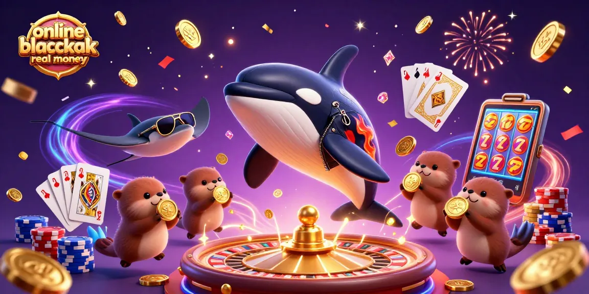 Win big at online blackjack real money tables with energetic 3D casino characters!