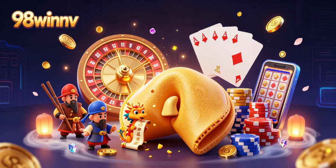 Experience the excitement of 98winnv with a dynamic casino world featuring golden dragons and treasures.