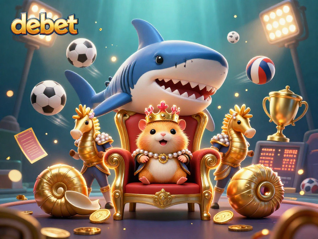 Experience the thrill of debet with a vibrant 3D illustration of gaming adventures featuring exciting sports elements.