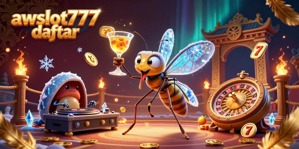 Join the excitement of awslot777 daftar with a vibrant 3D casino illustration featuring unique characters.