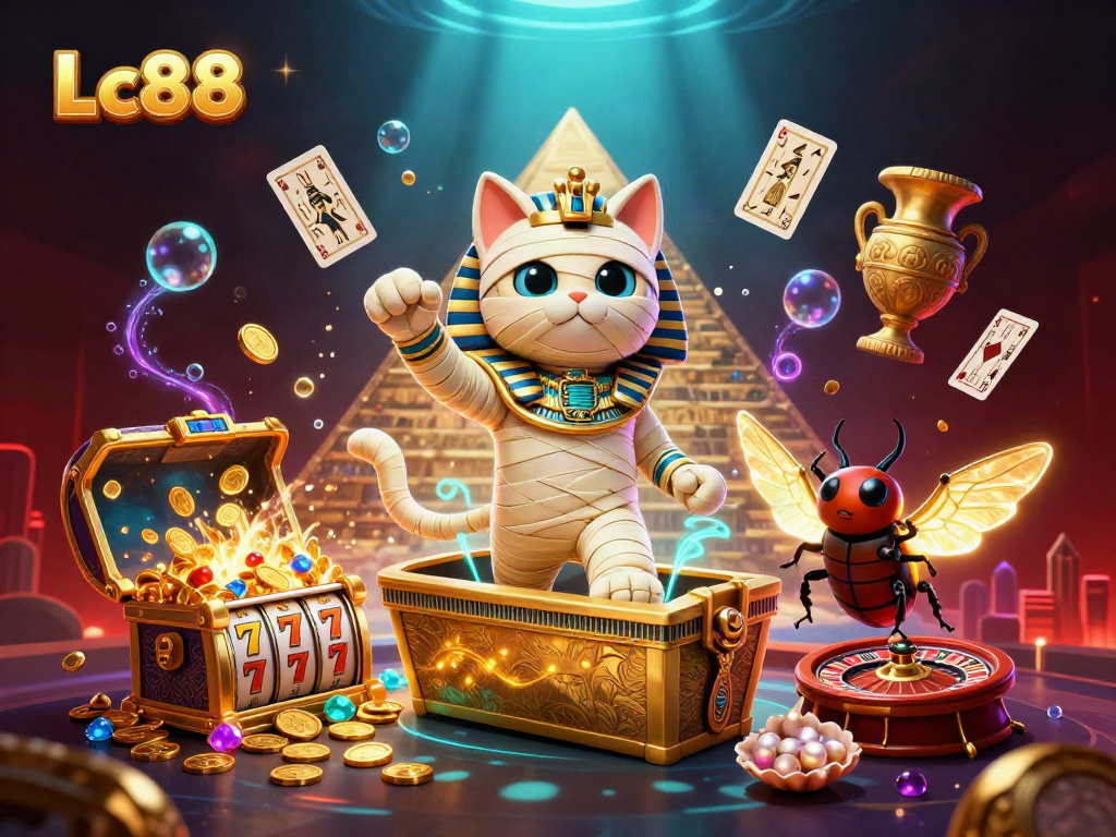 Experience exciting wins with Lc88 amidst colorful casino adventure visuals.